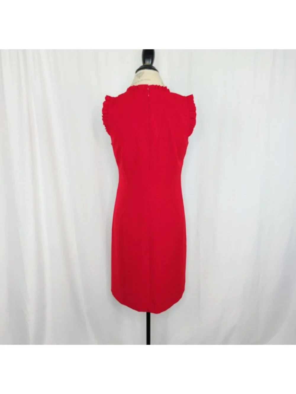 J. Crew Red Dress 6 Small A-Line Ruffle Mini NWT